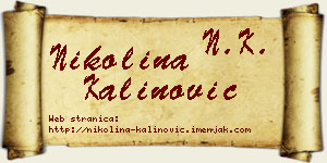 Nikolina Kalinović vizit kartica